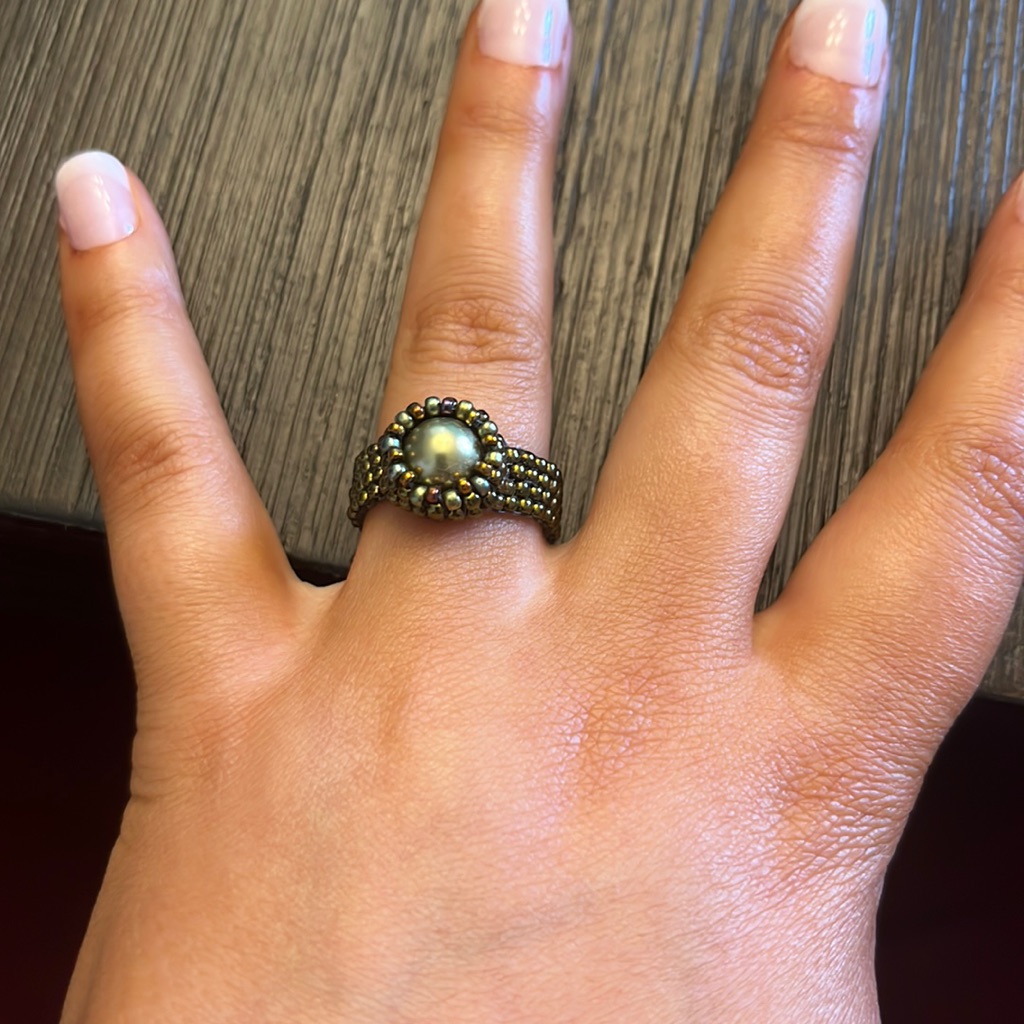 Fancy Hand-Beaded Ring